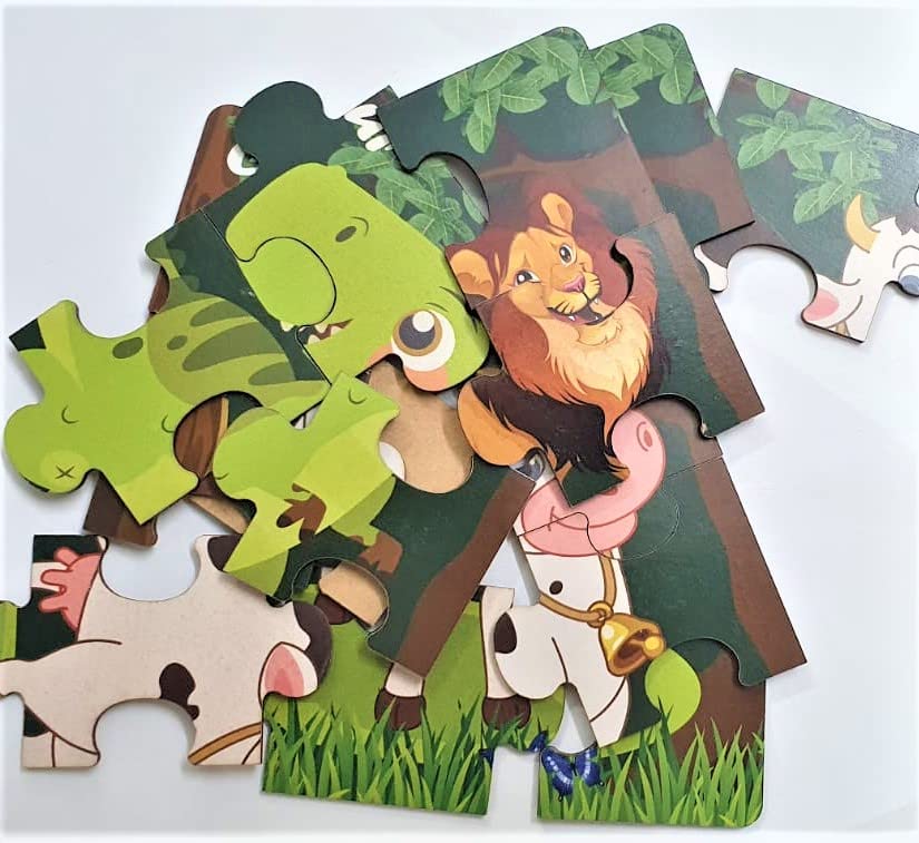 Buy Kids Jigsaw Puzzle Online, Set of 4 Cartoon Animals